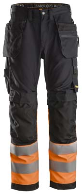 Spodnie Odblaskowe AllroundWork+ z workami kieszeniowymi, EN 20471/1
