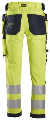 Spodnie Odblaskowe Stretch AllroundWork z workami kieszeniowymi, EN 20471/2