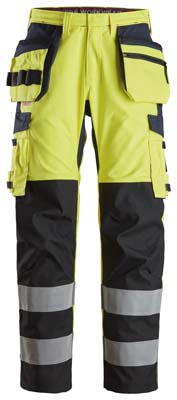 Spodnie Odblaskowe ProtecWork z workami kieszeniowymi, wzmocnione, EN 20471/2